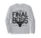 The Final Boss Vintage Rock Music Final Boss Gamer Bull Head Long Sleeve T-Shirt