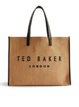 Ted Baker Pallmer Raffia Large Icon Bag, Beige, Women