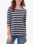 Joules Harbour Ditsy Stripe Jersey Top, Navy Blue 16 female 100% cotton