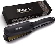 Basuwell Professional Hair Straighteners Wide Plates for Thick Hair Five-Spee...