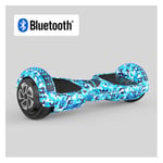 Hoverboard Self Balancing Hoverboard For Kids And Adults，Connect Bluetooth to play music，Can Load 130KG, Maximum Speed 15KM/H, Maximum Mileage About 30KM，6.5-inch tire diameter (Color : Blue)