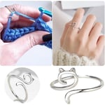 2 st Stickade Ringar i Metall Multifunktionella Virkningsringar DIY Stickverktyg Flätade Stickringar