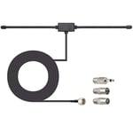 Bingfu DAB FM Radio Antenna FM Dipole Aerial with 3M Extension Cable for Pioneer Onkyo Yamaha Marantz Bose Wave Music System DAB FM Radio Home Stereo Receiver AV Audio Vedio Home Theater Receiver