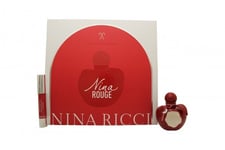 NINA RICCI NINA ROUGE GIFT SET 50ML EDT + 2.5G JUMBO LIPSTICK MATTE - WOMEN'S