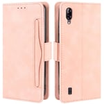 HualuBro Blackview A60 Case, Magnetic Full Body Protection Shockproof Flip Leather Wallet Case Cover with Card Slot Holder for Blackview A60 2019 Phone Case (Pink)
