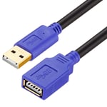 USB 2.0 Extension Cable 2m,Youii USB 2.0 Male A to USB 2.0 Female A Extension Data Sync Cord Cable Adapter Connector