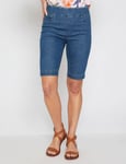 Womens Blue Shorts - Summer - Cotton - Mid Thigh - High Waist - Denim | MILLERS