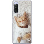 Sony Xperia 10 V Genomskinligt Skal Katt