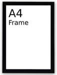 Ghega Premium Multi A1 A2 A3 A4 and Maxi Poster Photo Frame Picture Certificate Wall Decor Hanging Portrait Landscape Design Display MDF Shatter-proof Styrene Various Sizes-Black A4 (21.0 x 29.7) cm