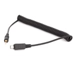 vhbw Câble flash photo compatible avec Olympus E-30, E-400, E-410, E-420, E-450, E-510, E-520 DSLR - 125cm, en spiralé