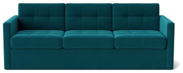 Swoon Berlin Velvet 3 Seater Sofa Bed - Kingfisher Blue Ink