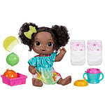 Baby Alive Fruity Sips Doll, Lime, Pretend Juicer Baby Doll Set, Drinks & Wets, Toy for Kids 3 and Up, Black Hair