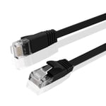 Ethernet Cable CAT6 Ethernet Cable RJ45 Gigabit Ethernet LAN Cable Flat Ethernet Cable, Internet Patch Cable for Modem, Router, PC, Mac, Laptop, PS2, PS3, PS4, Xbox, and Xbox 360 Black-10M