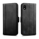 Rssviss Samsung Galaxy A10 Case, Samsung A10 PU Leather Case, Galaxy A10 Phone Case Shockproof [4 Card Slots] with [Magnetic Closure] Samsung Galaxy A10 Flip Wallet Cover, 6.2" Black