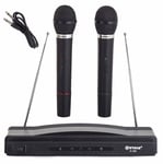 New Karaoke Set With 2 Pcs Wireless Microphone Station Player Music Party 1233