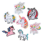 7 Pcs Unicorn Patches, Iron-On Patches, Embroidered Patches, Iron On Patches, Embroidered Appliques for DIY Art Craft Sewing T-Shirt Jeans Clothes Bags Jackets Hats.