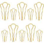 10 st Chignon Pin Hårnål Zinklegering Hårnål U-Form 4 Klor Lad