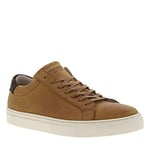 JACK & JONES Men's Jfwcorey Leather Noos Sneaker, Cognac Detail Cappucino Heel, 8 UK