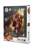 SD TOYS- Dinosaurio Effet 3D Poster T-Rex Jurassic World-Puzzle 100 pièces-SDTUNI25575-Multicolore-Taille Unique, SDTUNI25575, Multicolore