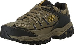 Skechers Men's Afterburn M. Fit, Pebble/Black, 9.5 UK X-Wide