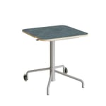 Höj- och sänkbart elevbord Smile 110, 650x650 mm, mörkgrå linoleum, silver stativ