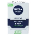 NIVEA MEN SENSITIVE POST SHAVE BALM 100ML 2 PACK