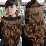 Women Long Wavy Curly Five Clip Onepiece Clip-in Hair Extens