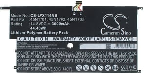 Yhteensopivuus  Lenovo Carbon X1 i7-4600, 14.8V, 3000 mAh