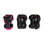 Rollerblade Skyddsset Junior 3-pack XXS, Svart/Rosa