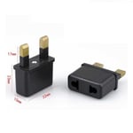 2-PACK Reseadapter EU till UK Svart