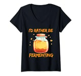 Womens Fermenting saying Kombucha fermentation V-Neck T-Shirt