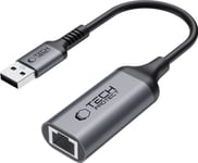 Tech-Protect Ultraboost Adapter Usb 3.0 To Ethernet Rj45 1000Mbps Black