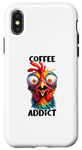 Coque pour iPhone X/XS Mug Coffee Addict Espresso Lustiges Huhn Motiv Fun