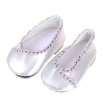 Silver For 18 Inch American Girl Doll Shoes 43cm Reborn Baby One Size