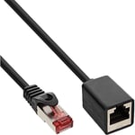 InLine® 76903X Patch Cable Extension S/FTP (PiMf), Cat.6, 250 MHz, Halogen-Free, Copper, Black, 3 m