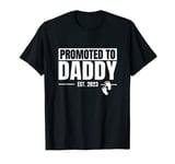 Mens Promoted To Daddy Est. 2023 Shirt Baby Gift For New Daddy T-Shirt