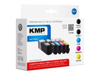 KMP MULTIPACK C116V - 5-pack - XXL-størrelse - svart, gul, cyan, magenta - kompatibel - blekkpatron - for Canon PIXMA TS6251, TS6350, TS6351, TS705, TS8252, TS8350, TS8351, TS8352, TS9550, TS9551