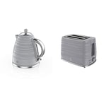 Swan Symphony 1.7 Litre Jug Kettle and 2 Slice Toaster Grey