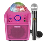 Karaoke Machine Speaker with Wireless Microphone, Bluetooth and Lights SBS50P