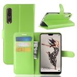 Huawei P20 Pro - Läderfodral / plånbok Grön