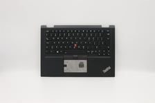 Lenovo Yoga X390 Keyboard Palmrest Top Cover French Canadian Black 02HL646
