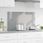 Kök Backsplash Ljusgrå 90x50x0.6 cm Härdat Glas