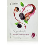 KORIKA SuperFruits Acai Berry - Anti-pollution Sheet Mask Sheetmaske med afgiftende effekt Acai berry 25 g