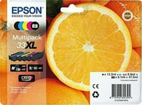 Genuine Original Epson 33XL BCMY High Capacity Ink Cartridges Multipack Orange