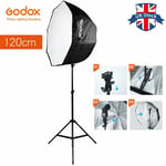 UK Godox 120cm Umbrella Softbox With 2m light stand for Studio Strobe Speedlight