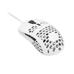 Cooler Master MM710 Ultra Lightweight 53g Wired Gaming Mouse - 16000 DPI Optical Sensor, 20 Million Click Omron Switches, Smooth Glide PTFE Feet, and Ambidextrous Honeycomb Shell - Matte White