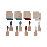 Livoo - Set d'accessoires pour raclette MEN391 - bois d'hévéa - 8 spatules, 8 planchettes