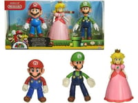 Super Mario Mushroom Kingdom Pack Mario Luigi Princess 11 cm Figures