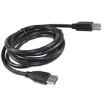 HQRP USB 3.0 A-Male to B-Male Cable for Lenovo ThinkPad USB3.0 Ultra, Pro, Basic