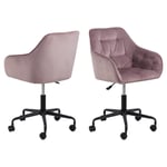 Urban Fusion Collection - Toulon Skrivbordsstol Vic tyg Puderrosa